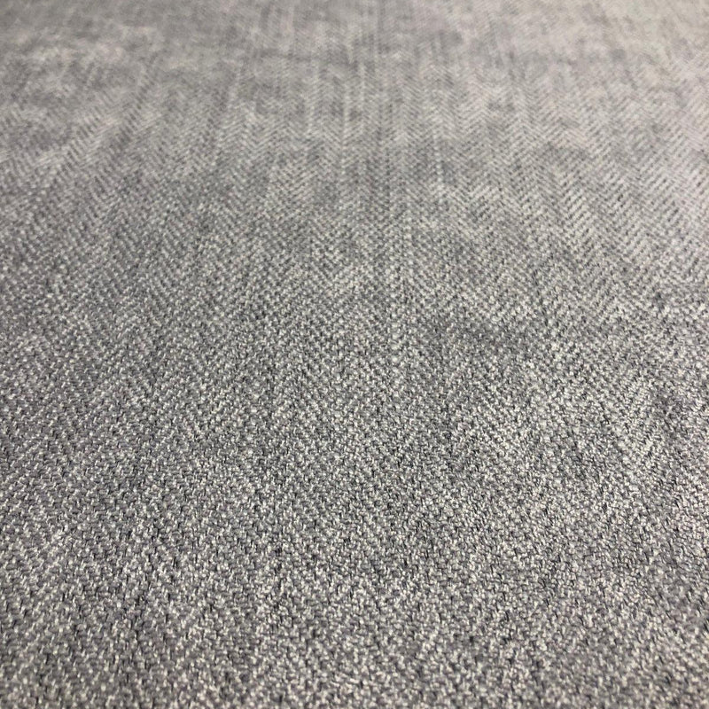 Freddie Steel Soft Chenille Upholstery Fabric - Steel Herringbone, 58" Width (1 Yard)