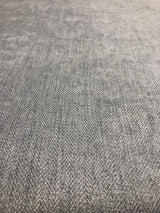 Freddie Steel Soft Chenille Upholstery Fabric - Steel Herringbone, 58" Width (1 Yard)