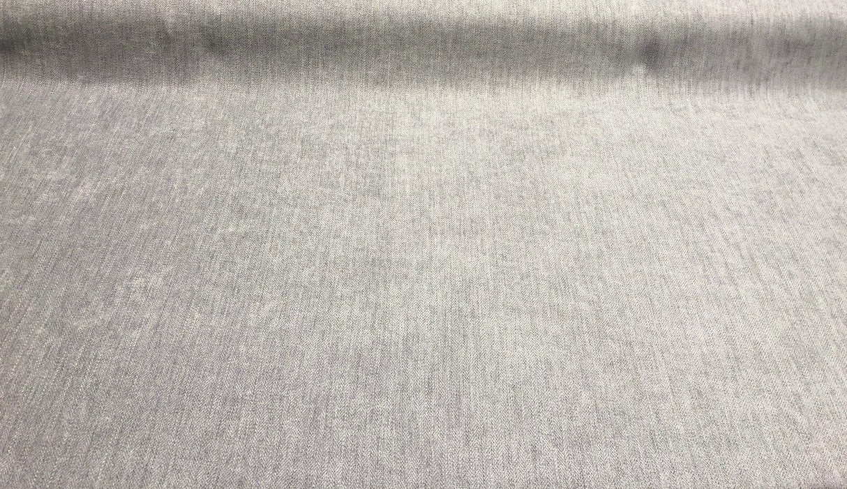 Freddie Steel Soft Chenille Upholstery Fabric - Steel Herringbone, 58" Width (1 Yard)