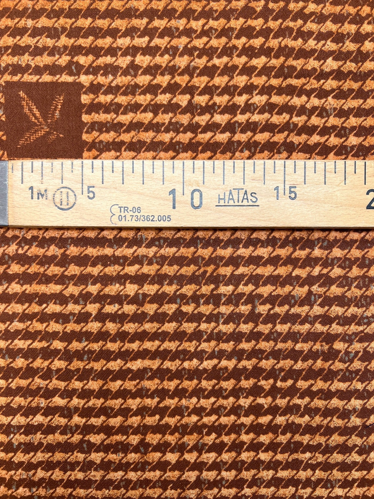 Wool Houndstooth Brown Beige