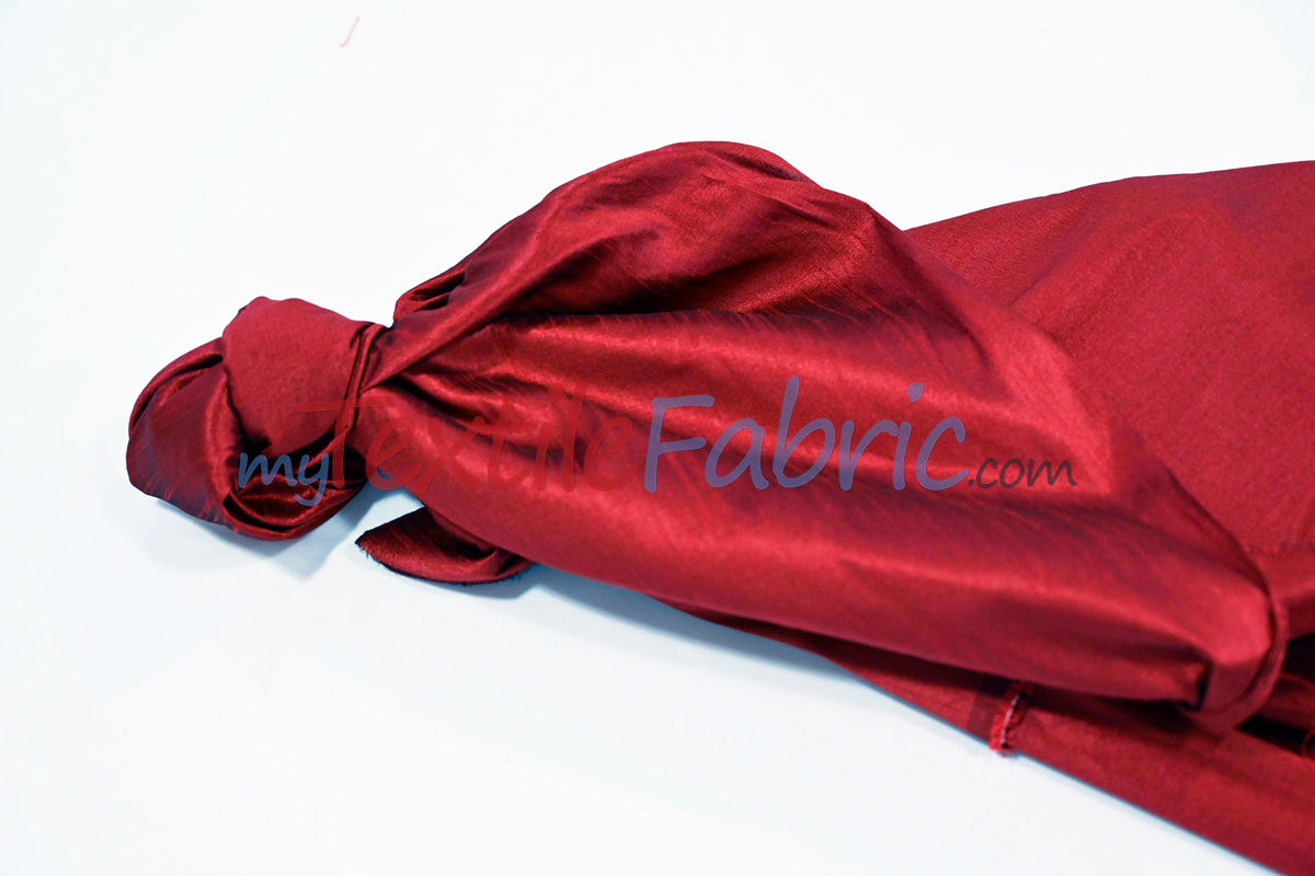 Faux Silk Polyester Dupioni Fabric - Solid Texture, 54" Width, Multiple Colors (Yards, Bolts, Sample Swatch)