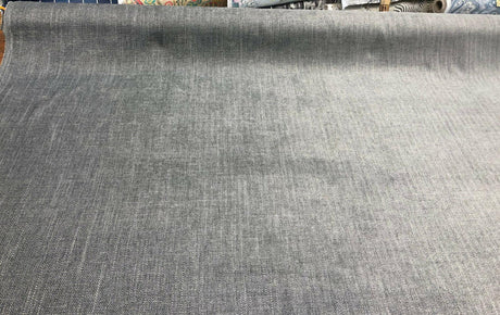 Freddie Dark Metal Soft Chenille Upholstery Fabric - Dark Metal Herringbone, 58" Width (1 Yard)