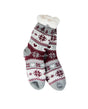 Snowflake, Tree & Heart Knit Thermal Slipper Socks with Non-Slip Grippers