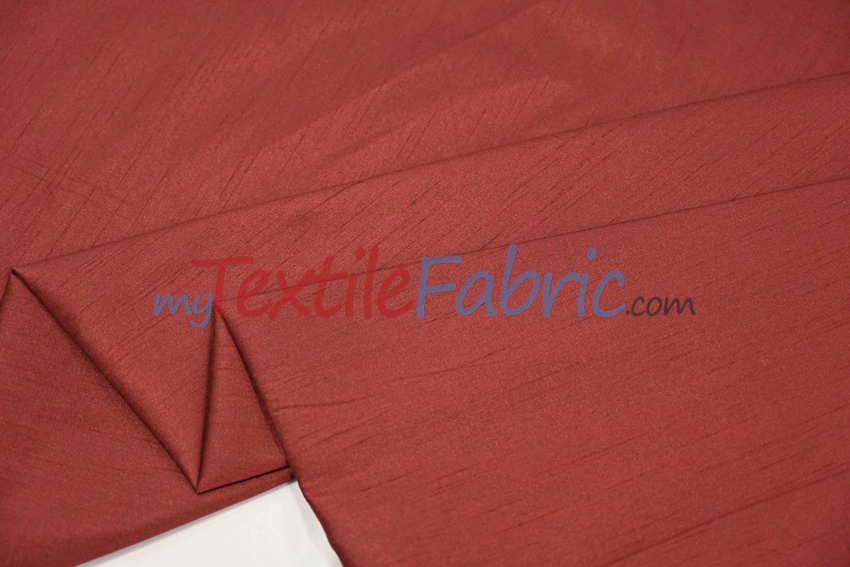 Faux Silk Polyester Dupioni Fabric - Solid Texture, 54" Width, Multiple Colors (Yards, Bolts, Sample Swatch)