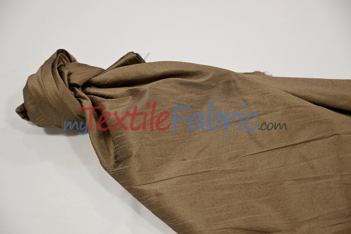 Faux Silk Polyester Dupioni Fabric - Solid Texture, 54" Width, Multiple Colors (Yards, Bolts, Sample Swatch)
