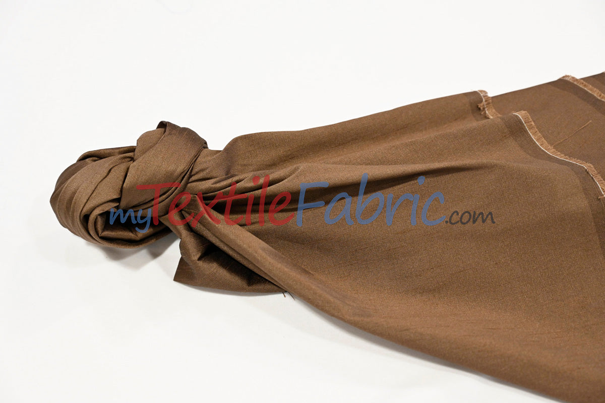 Faux Silk Polyester Dupioni Fabric - Solid Texture, 54" Width, Multiple Colors (Yards, Bolts, Sample Swatch)