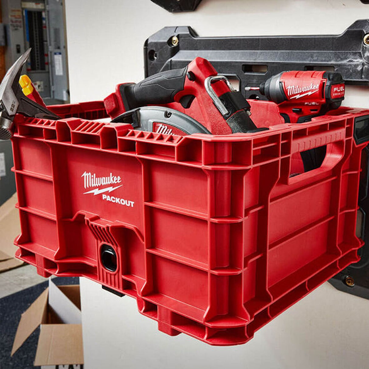Milwaukee 48-22-8440 Packout 18.6" Tool Storage Crate – Heavy-Duty, 50 lbs Capacity