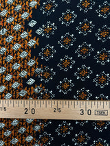 Printed Polyester Twill Brown Black