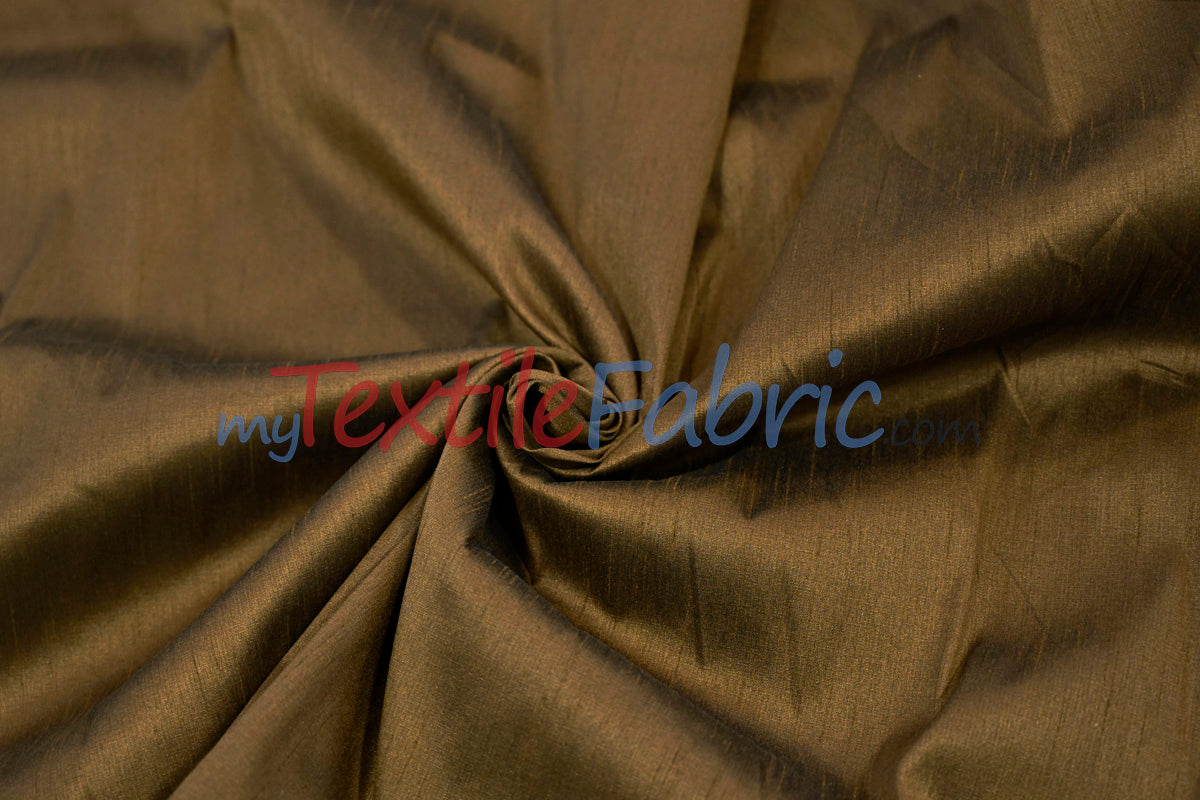 Faux Silk Polyester Dupioni Fabric - Solid Texture, 54" Width, Multiple Colors (Yards, Bolts, Sample Swatch)