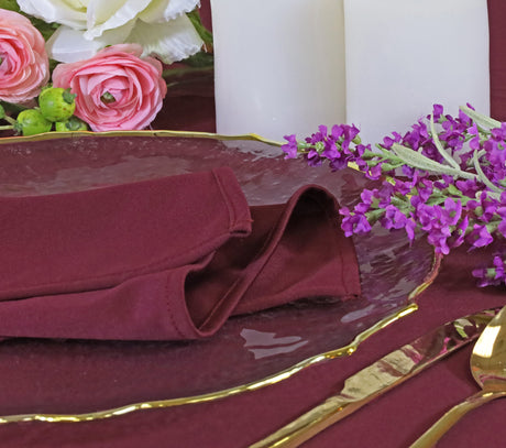 Square Scuba Table Overlay 72x72 Burgundy