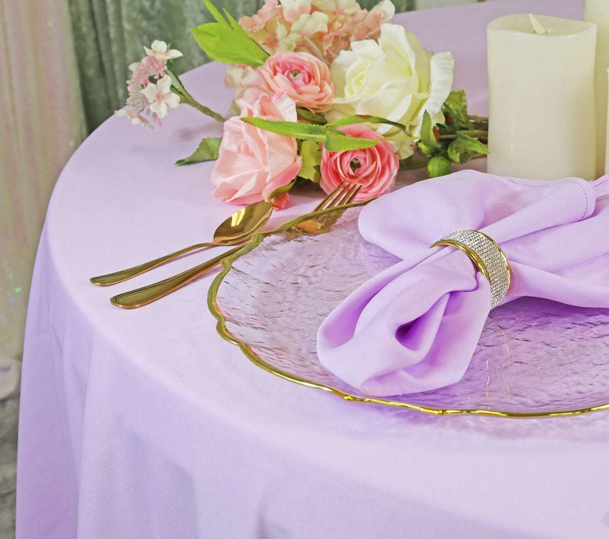 Scuba Wrinkle-Free Cloth Dinner Napkin 20x20 Lavender