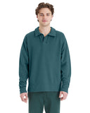 ComfortWash by Hanes® Garment Dye Polo Collar Sweatshirt