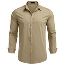 Khaki slim Fit Long Sleeve Polo Shirt