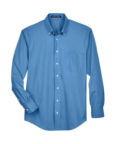 Devon & Jones® Men's Crown Collection Solid Broadcloth Woven Shirt