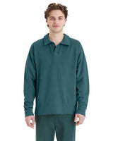ComfortWash by Hanes® Garment Dye Polo Collar Sweatshirt - GDH490