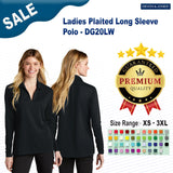 Devon & Jones® CrownLux Performance Ladies' Plaited Long Sleeve Polo
