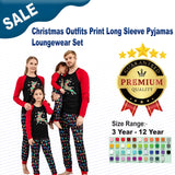 Christmas Outfits Print Long Sleeve Pyjamas Loungewear Set