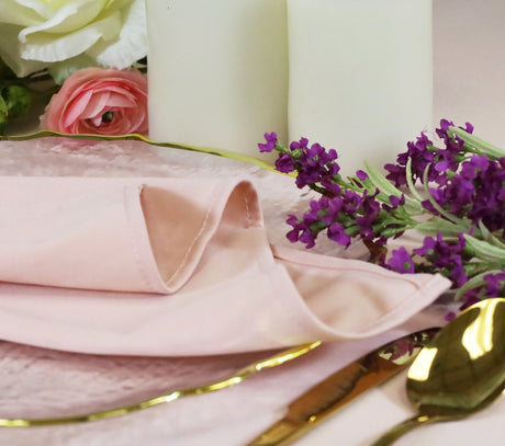 Square Scuba Table Overlay 72x72 Blush Pink