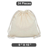 Roomy 9" x 15" Plain Cotton Muslin Pouch