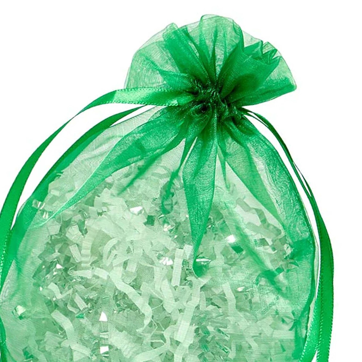 Wide Round Flat Bottom Organza Bags 6 1/2'' x 4'' x 7'' for Gift Packaging