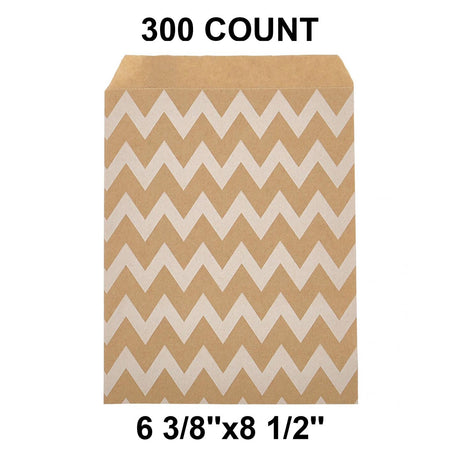 Practical White Paper Merchandise Bags 6 3/8" x 8 1/2"