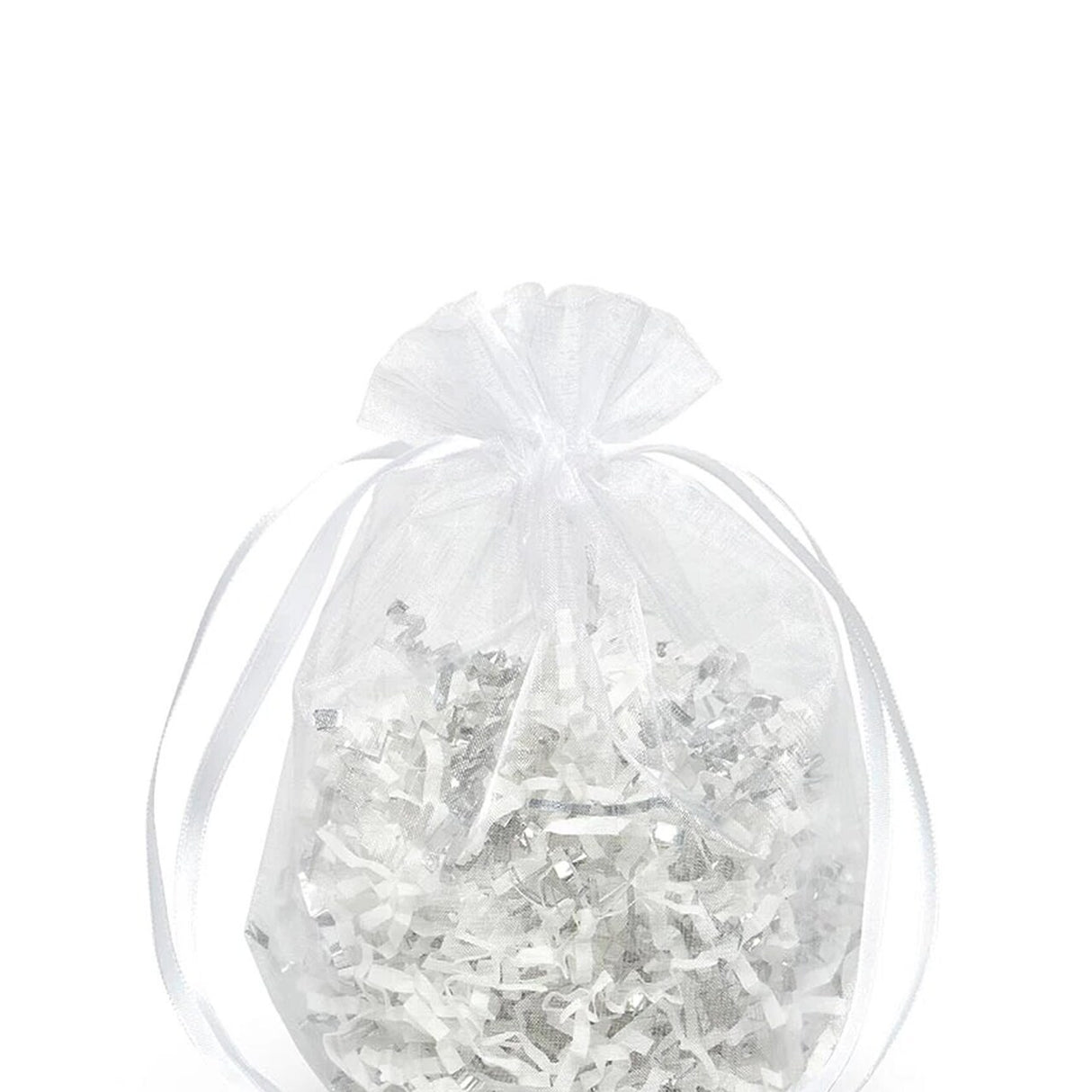 Wide Round Flat Bottom Organza Bags 9'' x 5 1/2'' x 12'' for Favors