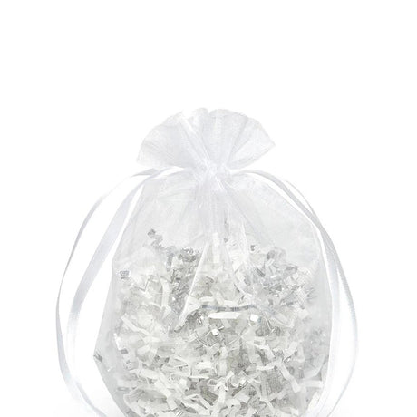 Wide Round Flat Bottom Organza Bags 9'' x 5 1/2'' x 12'' for Favors