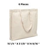 Durable Canvas Tote 15 1/4" x 3 1/8" x 14 9/16"
