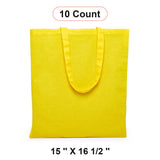 Practical Flat Cotton Tote 15" x 16 1/2"