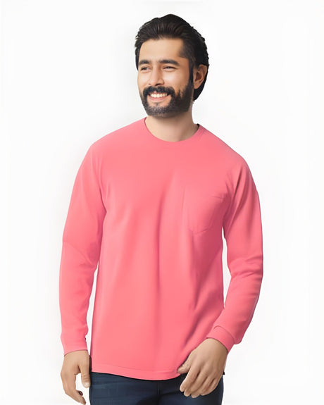 Comfort Colors® Garment-Dyed Heavyweight Long Sleeve Pocket T-Shirt