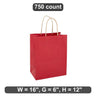 Spacious Kraft Tinted Color Shopping Bag 16" x 6" x 12"