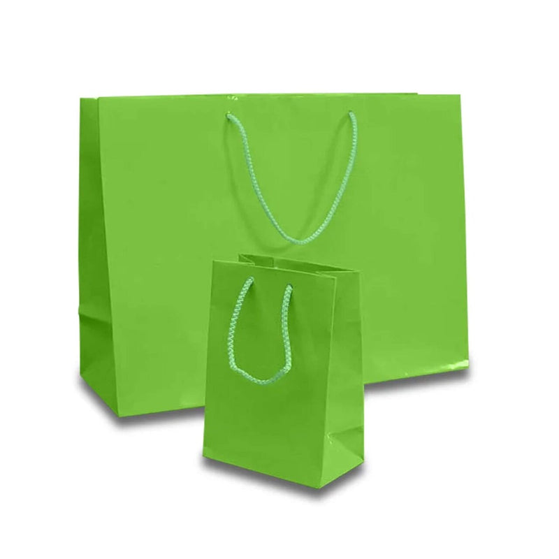 Small Glossy Euro Totes Vibrant Colors 8'' x 4'' x 10''