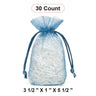 Flat Bottom Organza Bags 3 1/2''x1''x5 1/2'' for Elegant Favors