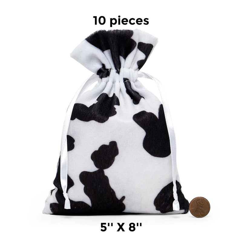 Plush Animal Faux Fur Storage Bags 5" x 8"