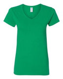 Camiseta de algodón con cuello en V para mujer Gildan | Camiseta de ajuste clásico suave