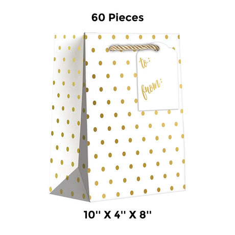 Fun Patterned Gift Bags 10" x 4" x 8"