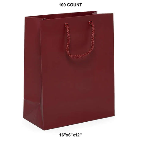 Sleek Matte Euro Tote 16" x 6" x 12"