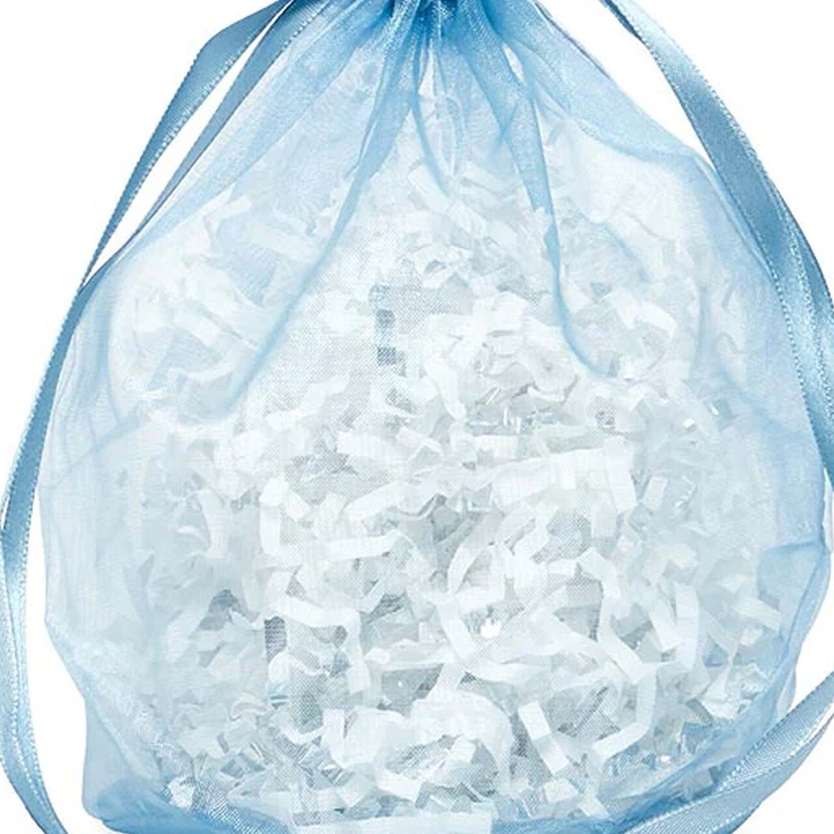 Wide Round Flat Bottom Organza Bags 6 1/2'' x 4'' x 7'' for Event Favors