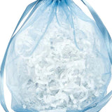 Wide Round Flat Bottom Organza Bags 6 1/2'' x 4'' x 7'' for Event Favors