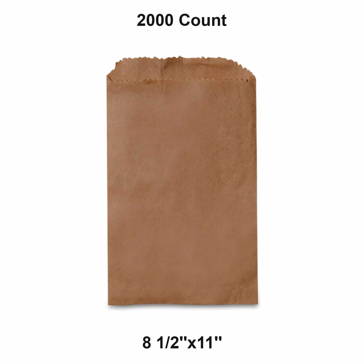 Flat Kraft Paper Bags 8 1/2" x 11"