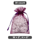 Small 5” x 8” Organza Bags Great for Wedding Favors