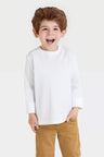 RADYAN® Toddler Cotton Jersey Long Sleeve Crewneck Tee - 3311