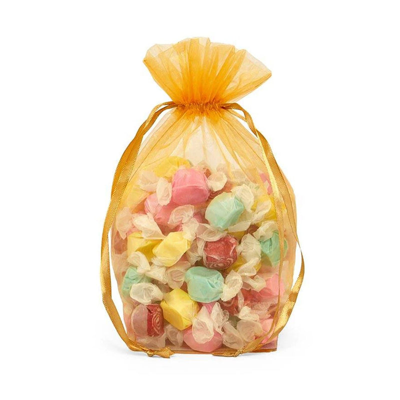 Cardboard Square Bottom Organza Bags 4'' x 4'' x 9 1/2'' for Party Favors