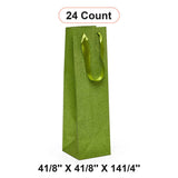 4 1/8'' x 4 1/8'' x 14 1/4'' Glitter Grain Wine Bags for Parties and Events