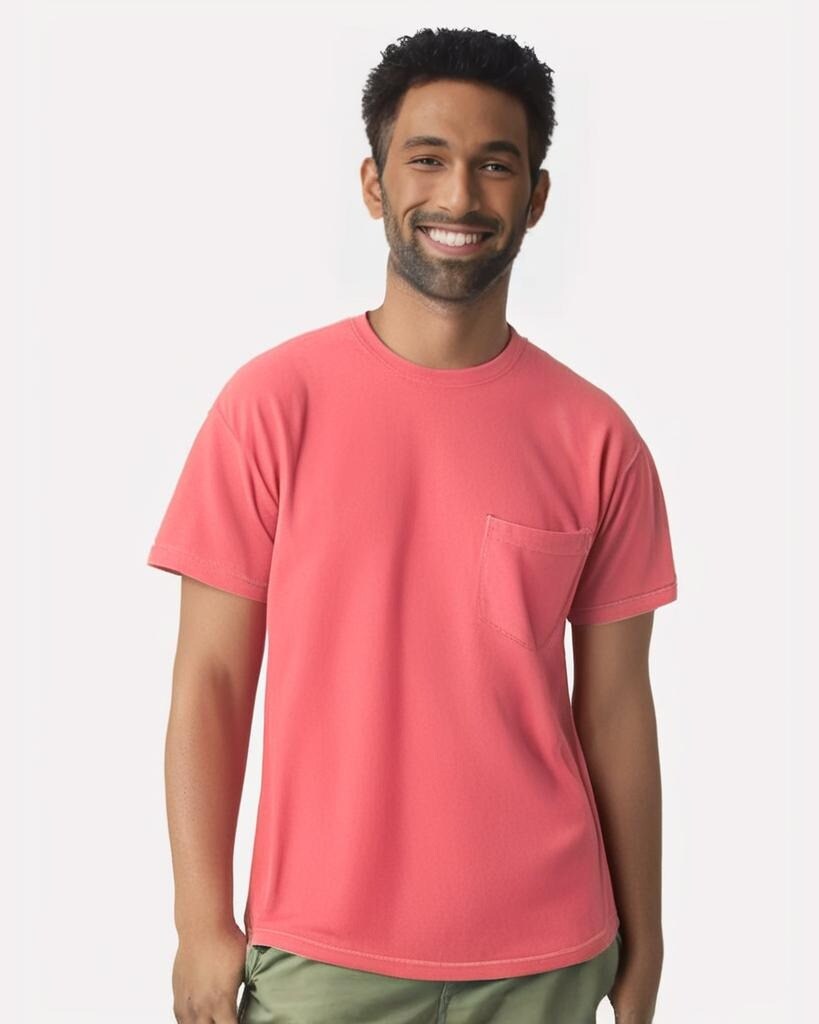 Comfort Colors® Garment-Dyed Heavyweight Pocket Crewneck Short Sleeve T-Shirt