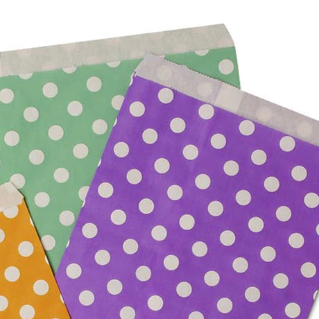 Expansive Small Dots Bags Perfect for Larger Items 6 3/8" x 8 1/2"