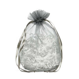 Wide Round Flat Bottom Organza Bags 6 1/2'' x 4'' x 7'' for Party Gifts