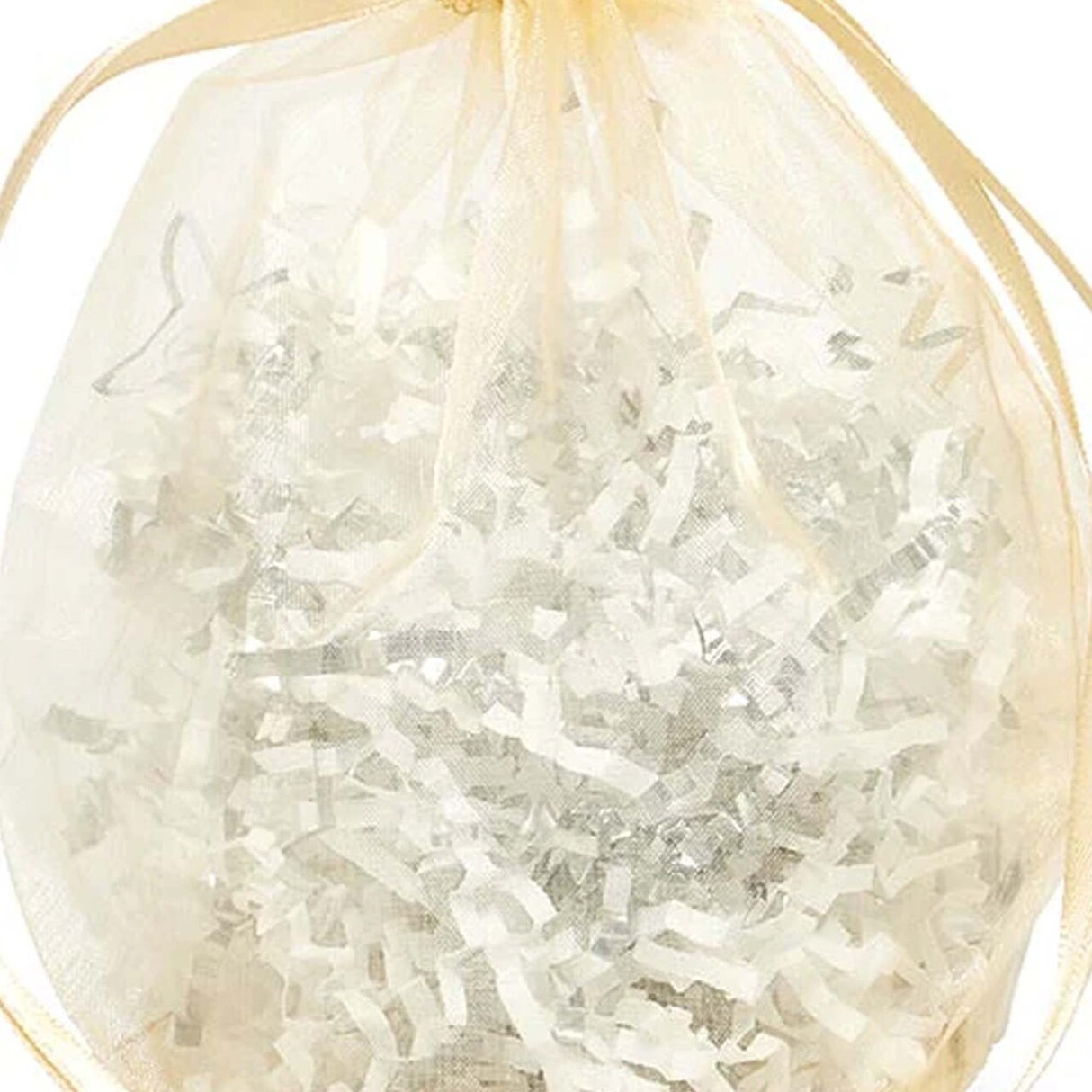 Wide Round Flat Bottom Organza Bags 6 1/2'' x 4'' x 7'' for Party Favors