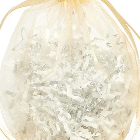 Wide Round Flat Bottom Organza Bags 6 1/2'' x 4'' x 7'' for Party Favors