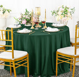 Round Scuba Tablecloth 132 Inch Hunter Green